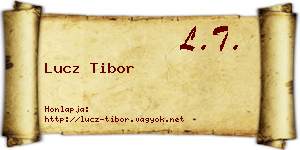 Lucz Tibor névjegykártya